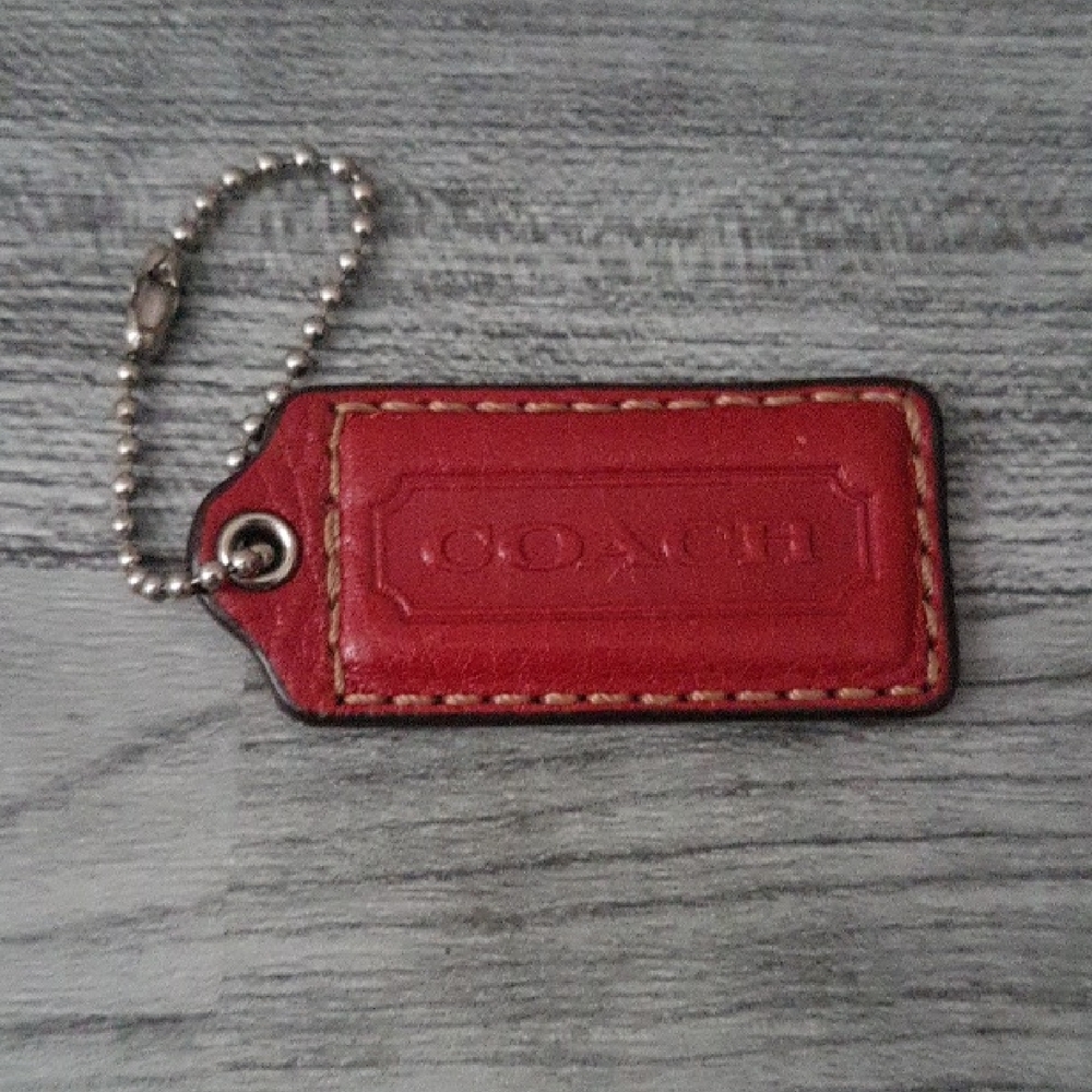 Coach Red Leather Key Holder